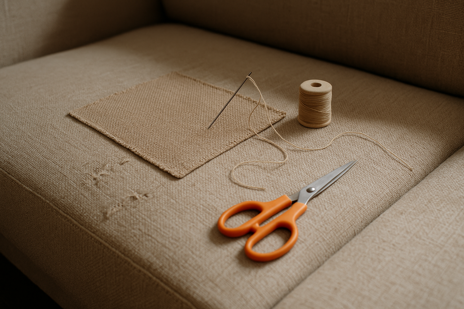 Come effettuare la riparazione del divano in tessuto danneggiato