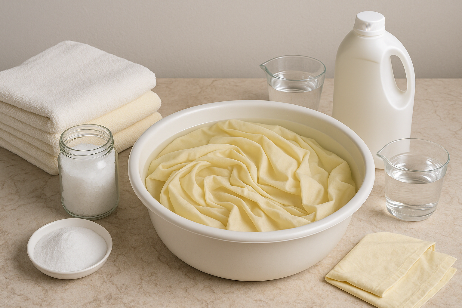 Perché lenzuola e asciugamani ingialliscono