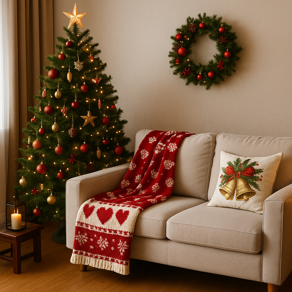 Idee per decorare il soggiorno per Natale: addobbi, tessili, illuminazione e composizioni a tema