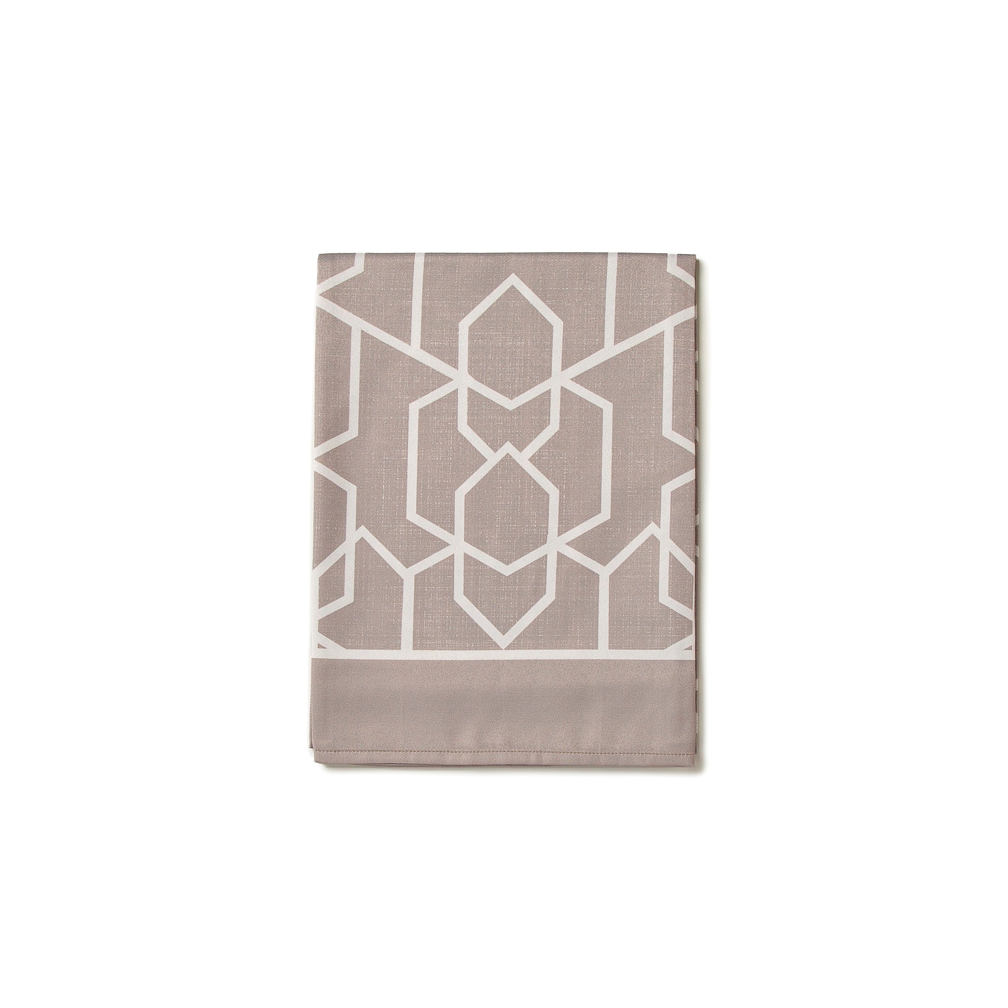 Centrotavola quadrato 90x90 fantasia geometrica rifinito con orlo, Linea Geometrico