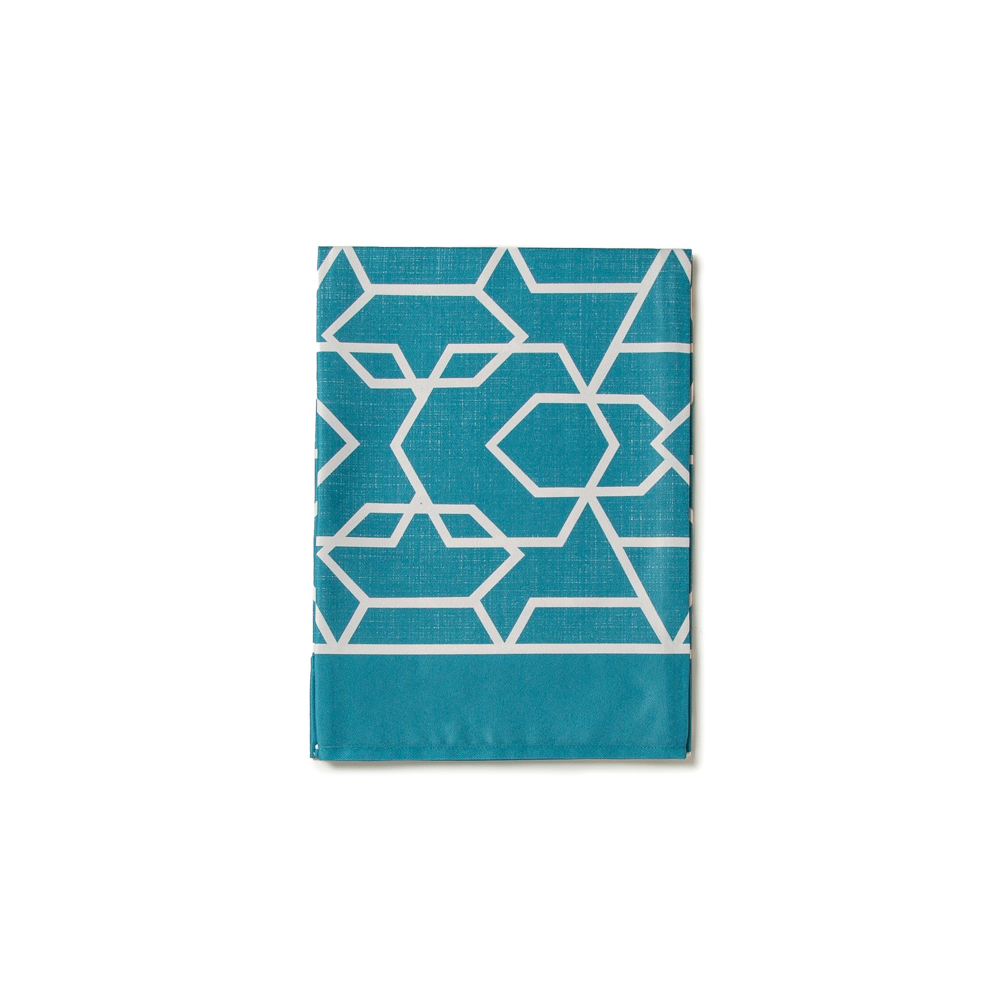 Centrotavola quadrato 90x90 fantasia geometrica rifinito con orlo, Linea Geometrico