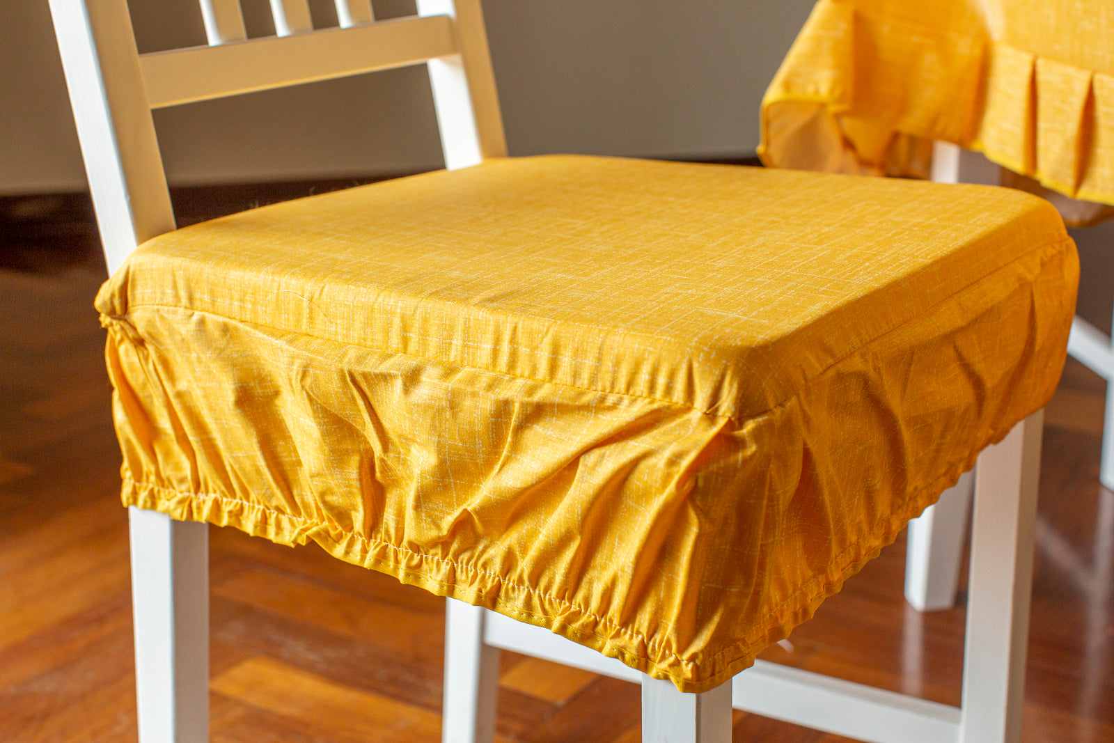 Cuscini Coprisedia Shabby Chic 40x40 Set da 2 pezzi Imbottito con Fascia Elastica Sfoderabile