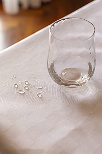 Tovaglia da tavola antimacchia 24 posti 140x450cm moderna poliestere impermeabile linea Damina