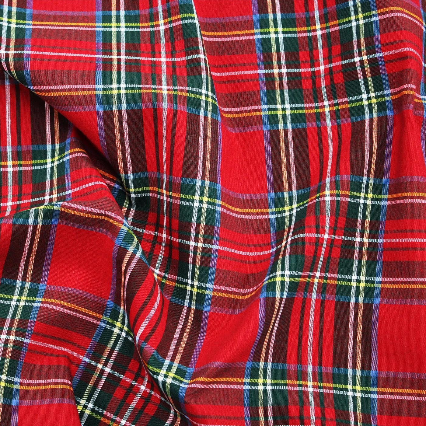 Tessuto a metraggio cotone tinto in filo Scozzese Tartan quadro Natale Altezza 280 cm Vari colori