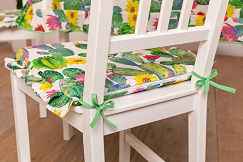 Cuscini Coprisedia con riccio 40x40 con zip sfoderabile Shabby Chic Country