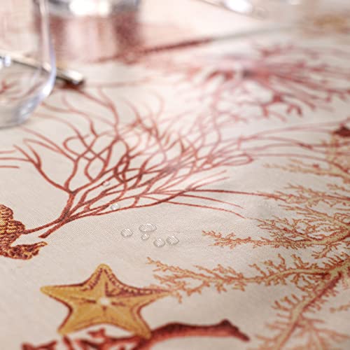 Tovaglia 4 posti antimacchia 150 x150 in pvc rossa o azzurra Coralli