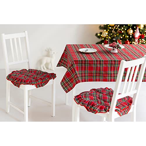 Tovaglia 12 posti 140x240 cm cotone e poliestere design scozzese linea Tartan