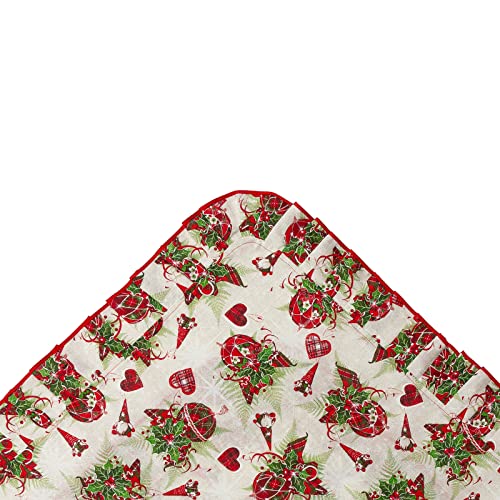 Tovaglia 6 posti 140x170 100% cotone plastificato antimacchia fantasia Gnomi