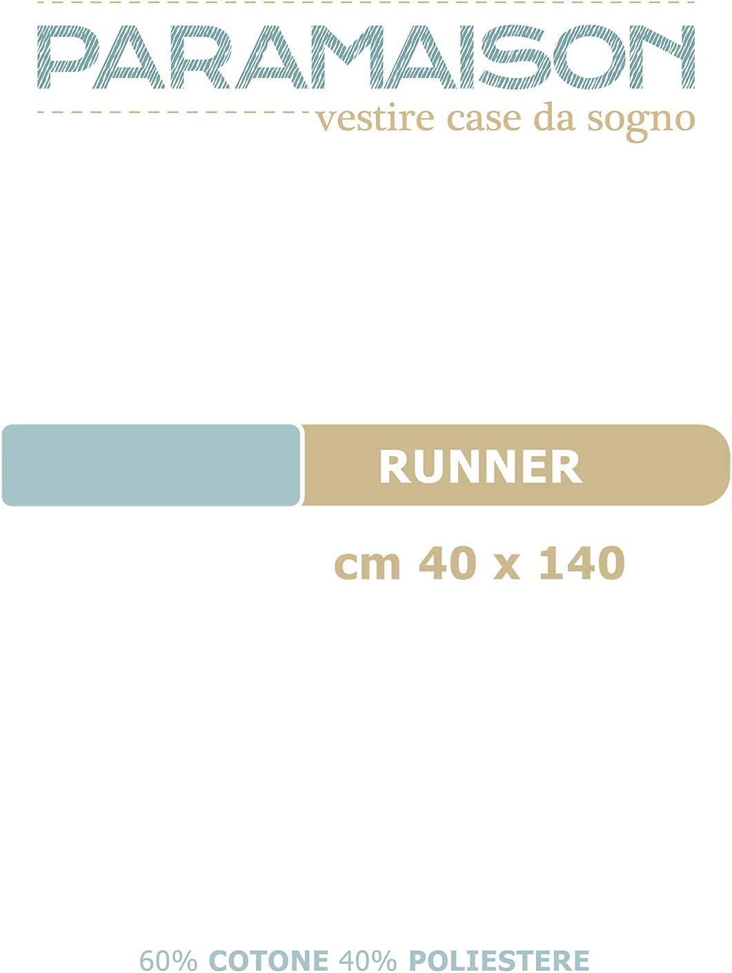 Runner 40x140 Azzurro, Bordeaux, Grigio o Verde cotone e poliestere linea Shabby Chic fantasia Chiave