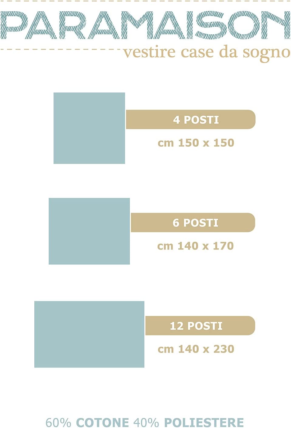 Tovaglia 12 posti 140x230 antimacchia impermeabile pvc cotone Rettangolare linea Shabby Chic fantasia Chiave