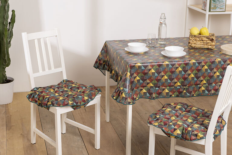Cuscini Coprisedia 4 alette Trapuntato 40x40 spessore 4,5 Shabby Chic Country Set 2 pezzi fantasia Rombi