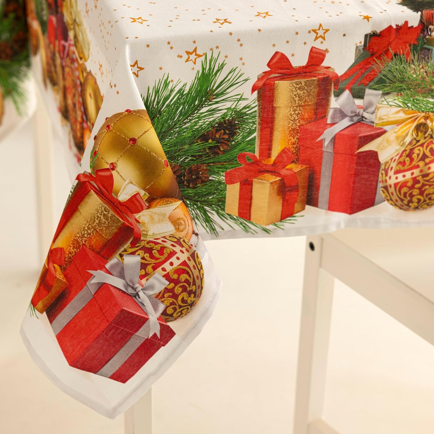 Tovaglia Natalizia Albero di Natale – Rettangolare 100% Cotone – Stampa Digitale – 6/12/18 Posti – Made in Italy