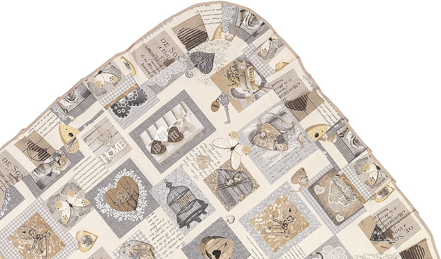 Tovaglia 12 posti 140x230 antimacchia impermeabile pvc cotone Rettangolare linea Shabby Chic fantasia Chiave