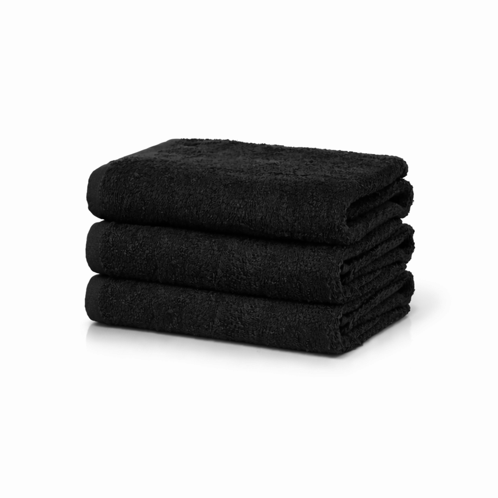 Asciugamani Piccoli in Spugna di Cotone 50x30 cm 420 gr/m² – Professionali per Barbiere, Parrucchiere, Centro Estetico e Palestra – Bianco e Nero