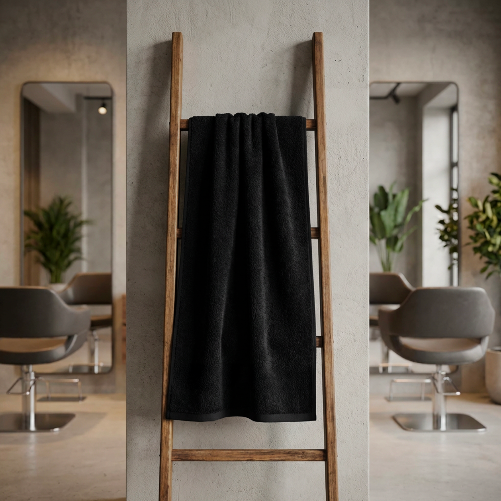 Asciugamani Piccoli in Spugna di Cotone 50x30 cm 420 gr/m² – Professionali per Barbiere, Parrucchiere, Centro Estetico e Palestra – Bianco e Nero