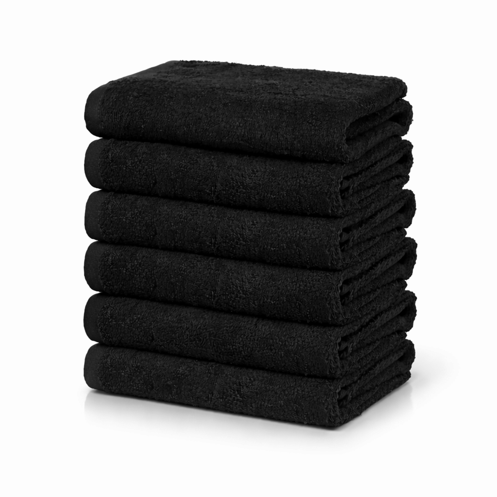 Asciugamani Piccoli in Spugna di Cotone 50x30 cm 420 gr/m² – Professionali per Barbiere, Parrucchiere, Centro Estetico e Palestra – Bianco e Nero