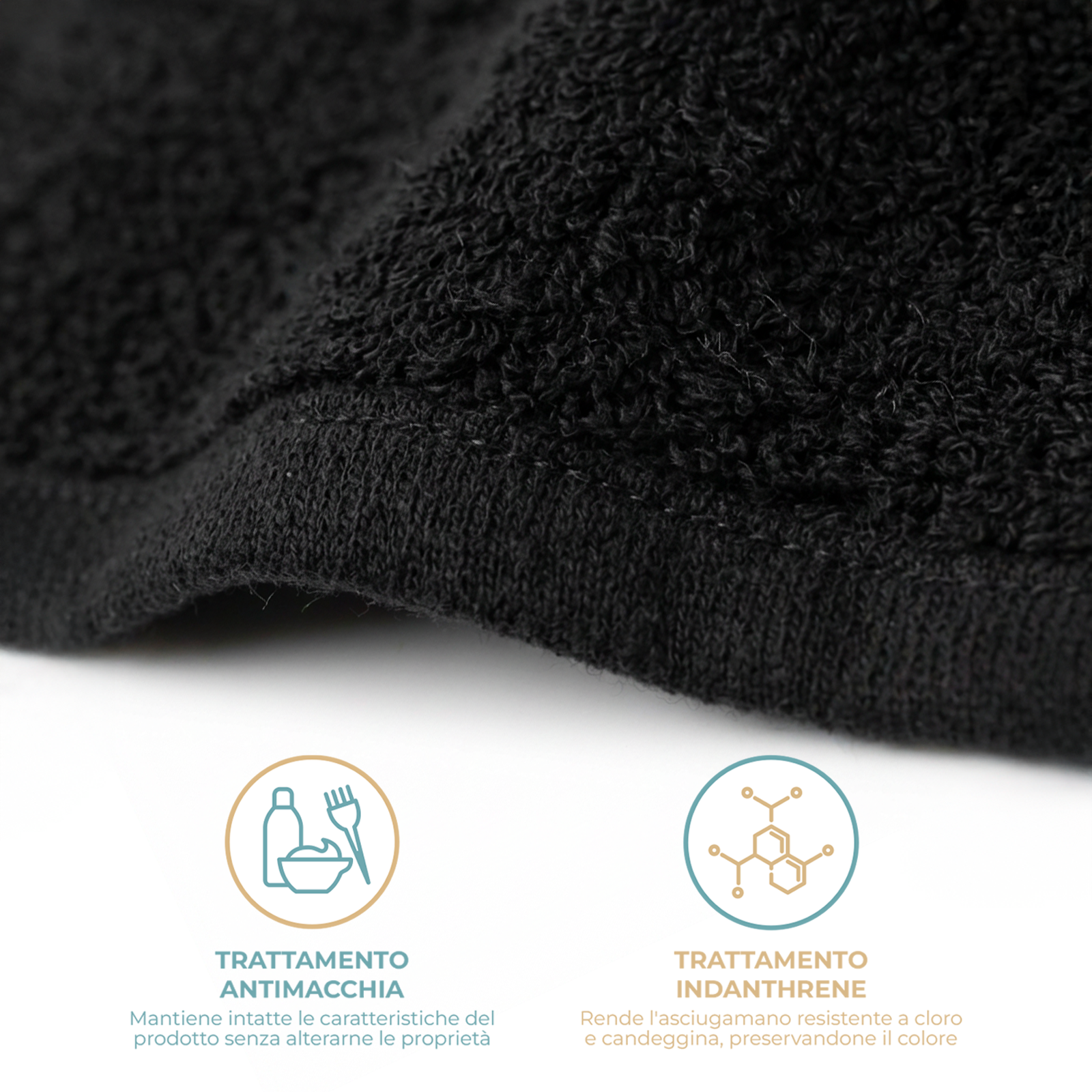 Asciugamani Piccoli in Spugna di Cotone 50x30 cm 420 gr/m² – Professionali per Barbiere, Parrucchiere, Centro Estetico e Palestra – Bianco e Nero