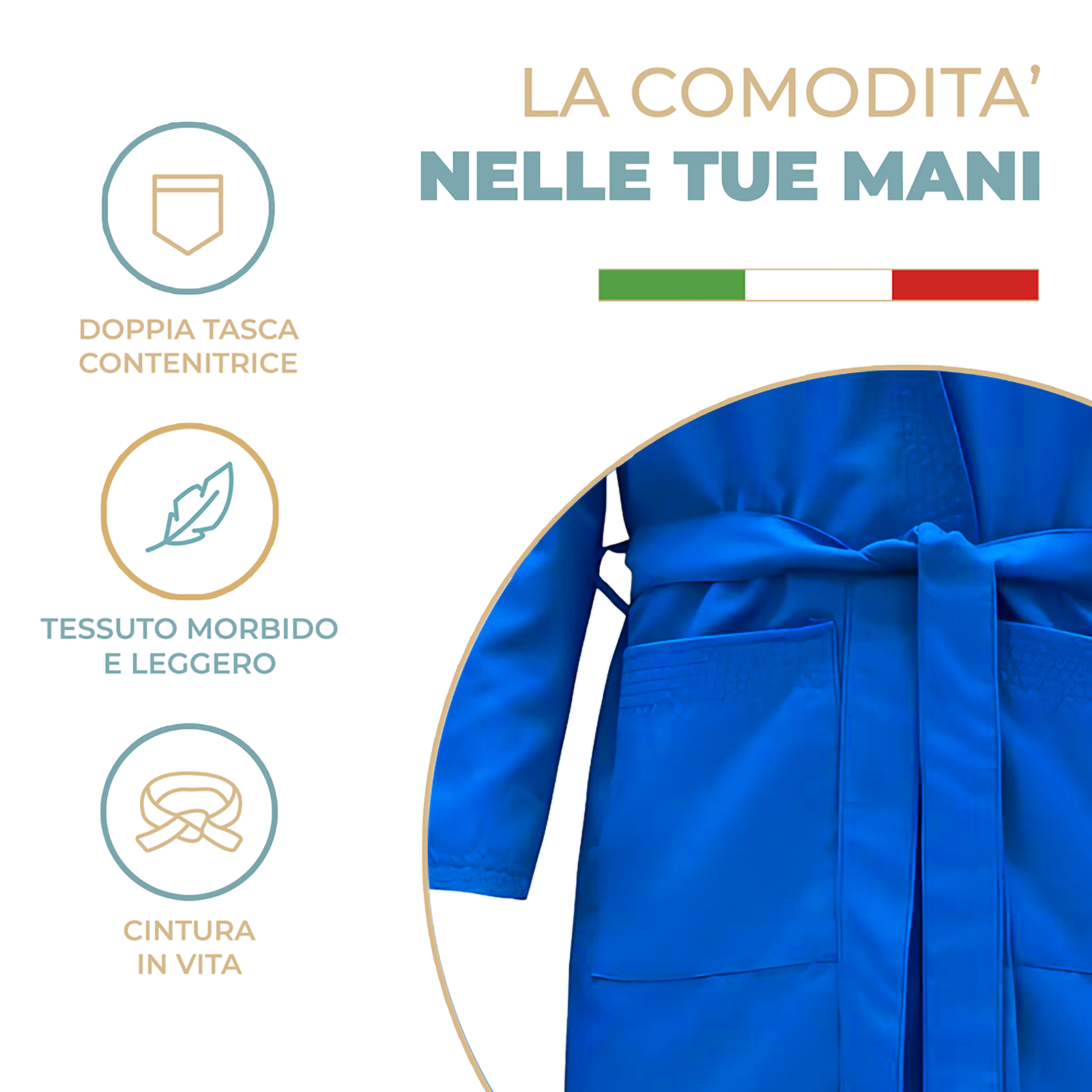 Accappatoio Microfibra con Cappuccio Tasche e Cintura Uomo Donna Vari colori