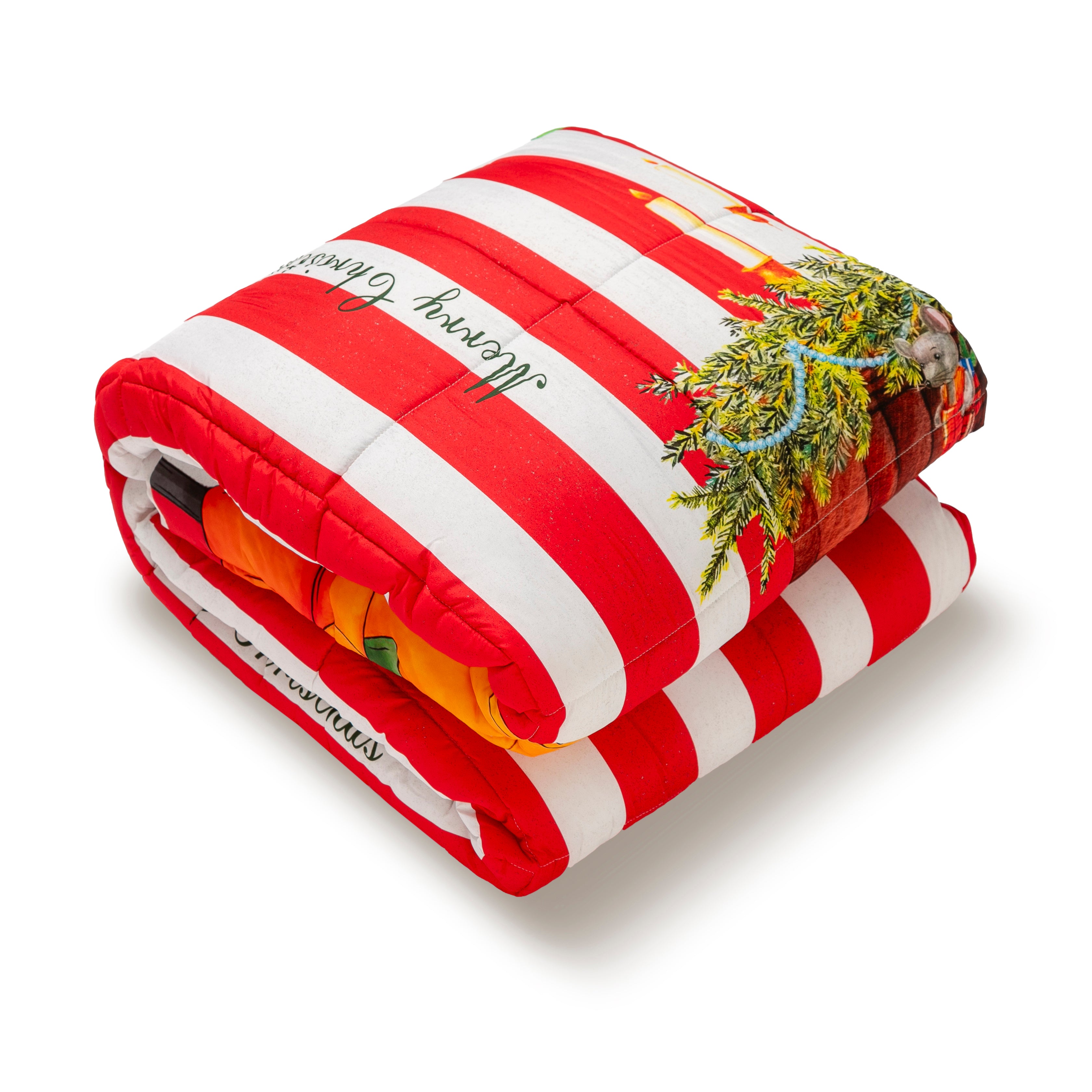 Trapunta Stripe Natalizia Christmas Invernale Stampa Digitale matrimoniale e singola