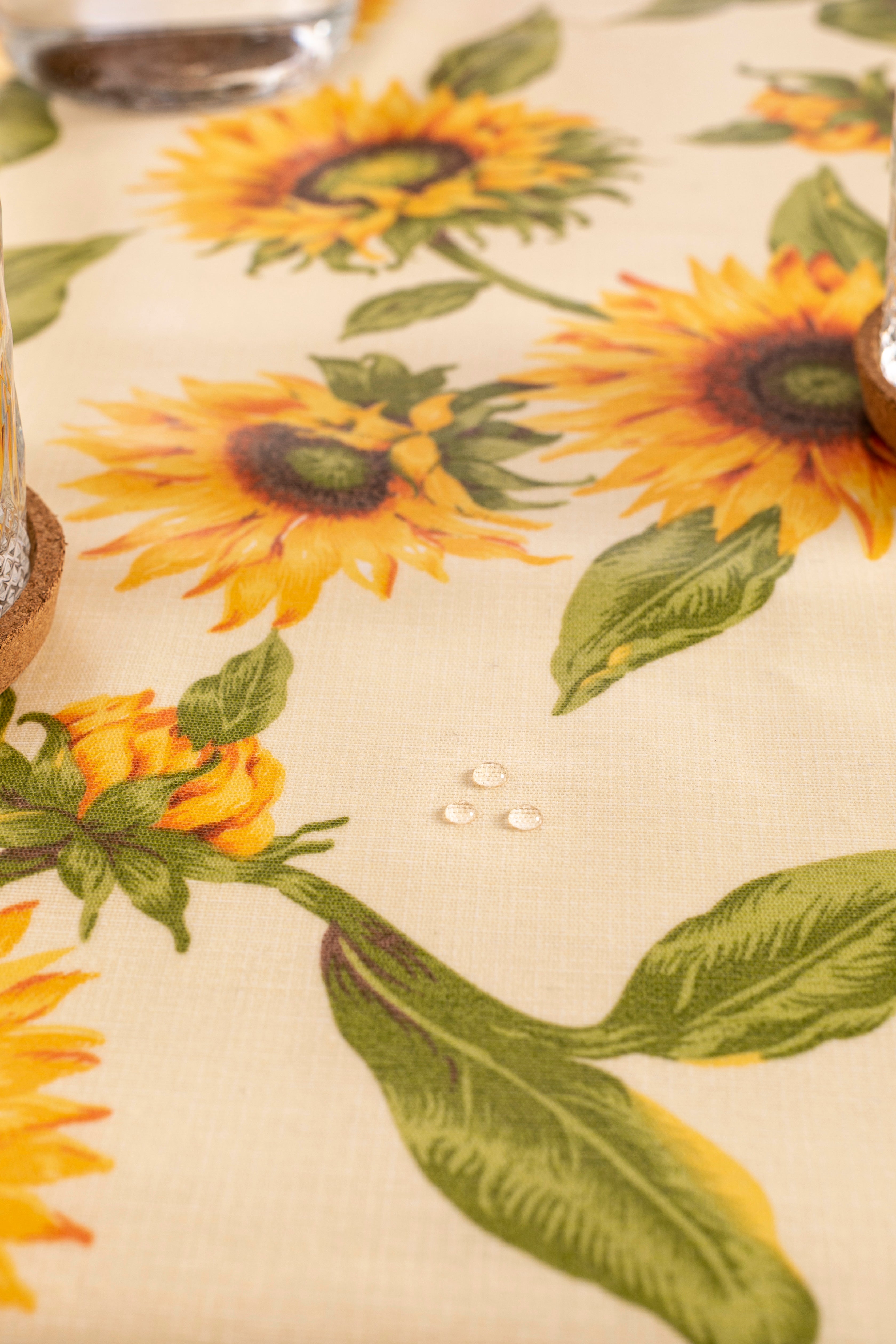 Tovaglia Antimacchia Shabby Chic Country Girasole Stile Shabby Country Rettangolare Impermeabile Tavola da Pranzo Cucina Giardino 12 Posti 140x230 Vari Colori