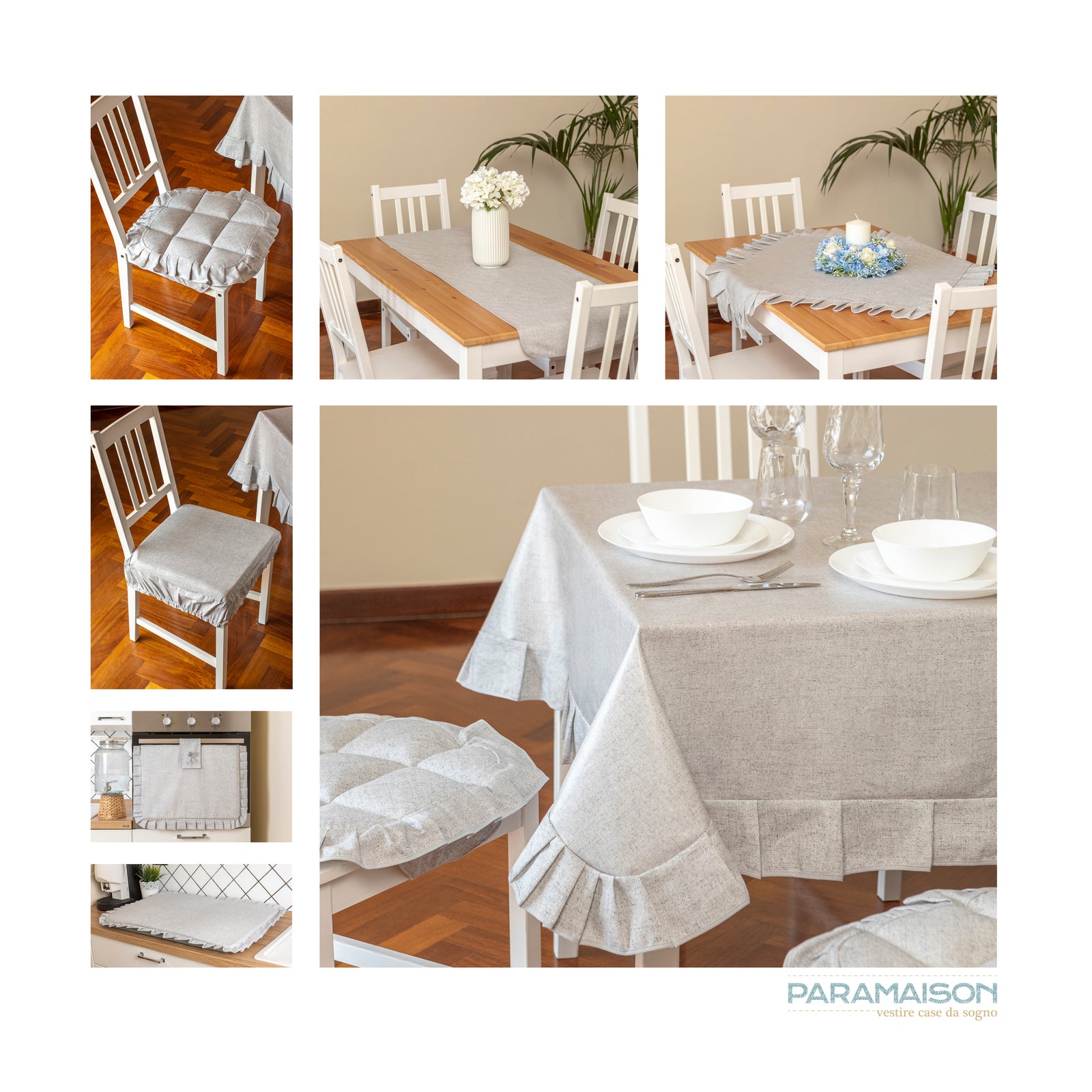 Cuscini Coprisedia Shabby Chic Melange Set da 2 pezzi Imbottito con Fascia Elastica Sfoderabile 40x40 cm Vari Colori