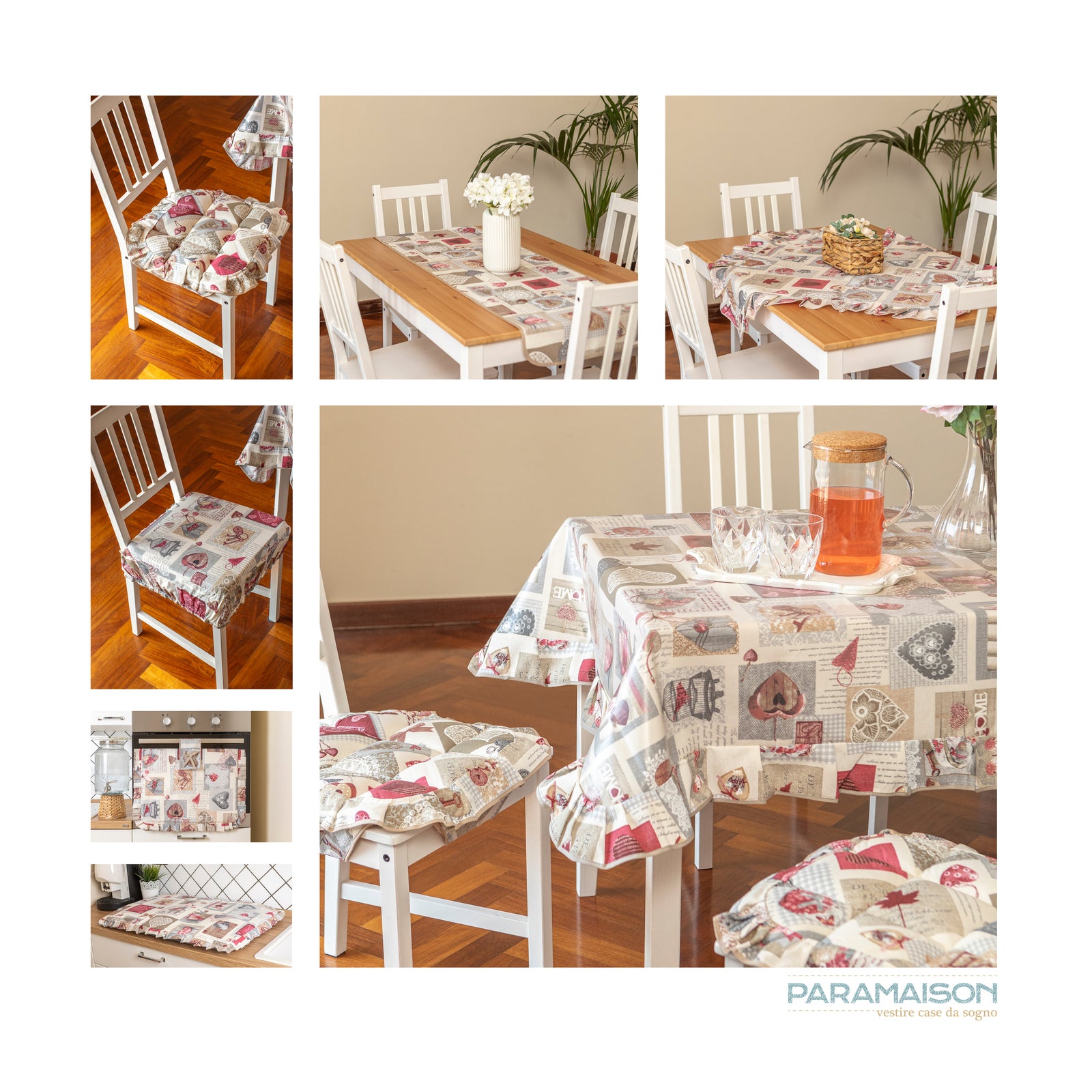 Cuscini Coprisedia 2 pezzi 40x40 in poliestere fascia elastica imbottiti linea Shabby Chic fantasia Chiave