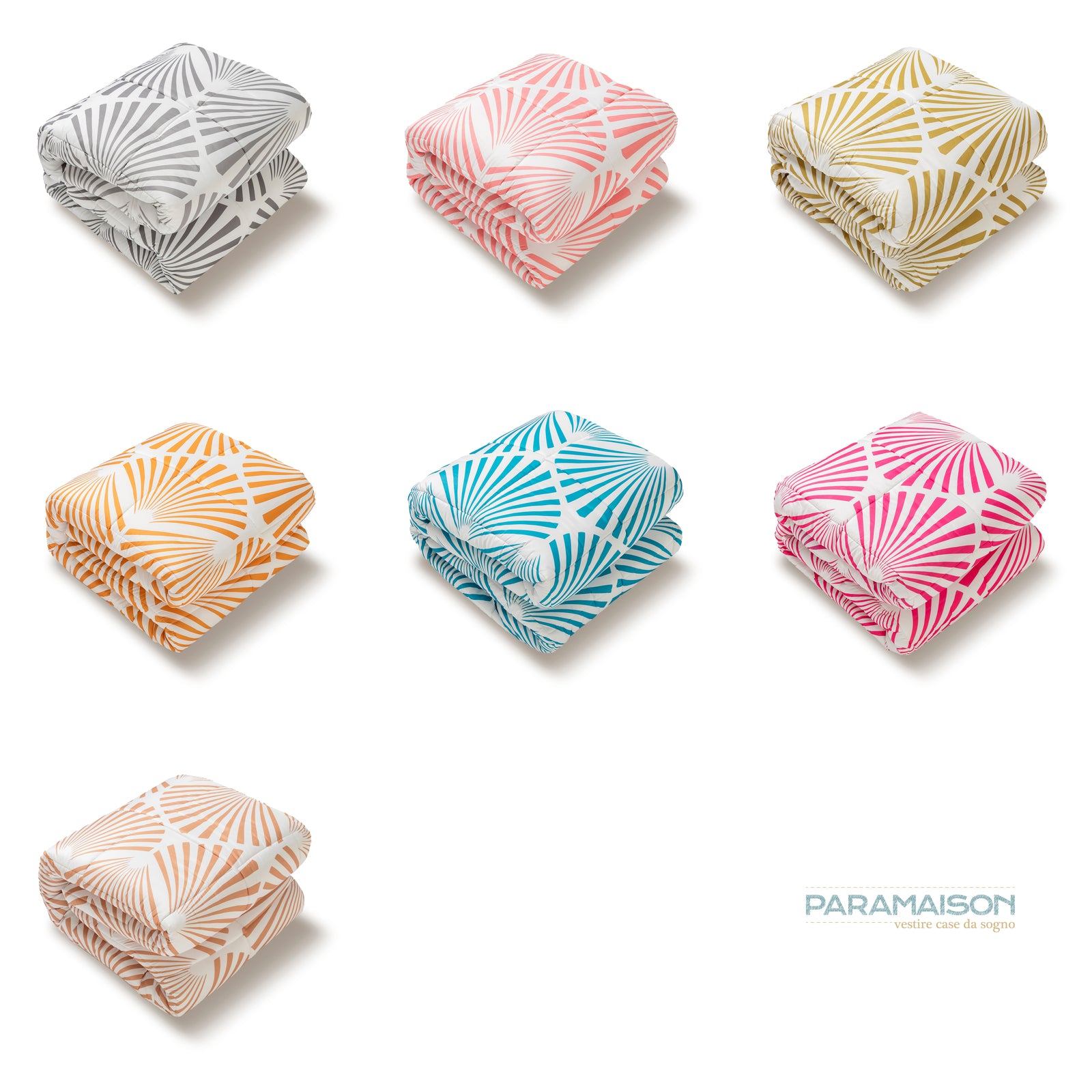 Trapunta Stampa Digitale Matrimoniale 260x270 piumone king size fantasia Conchiglia