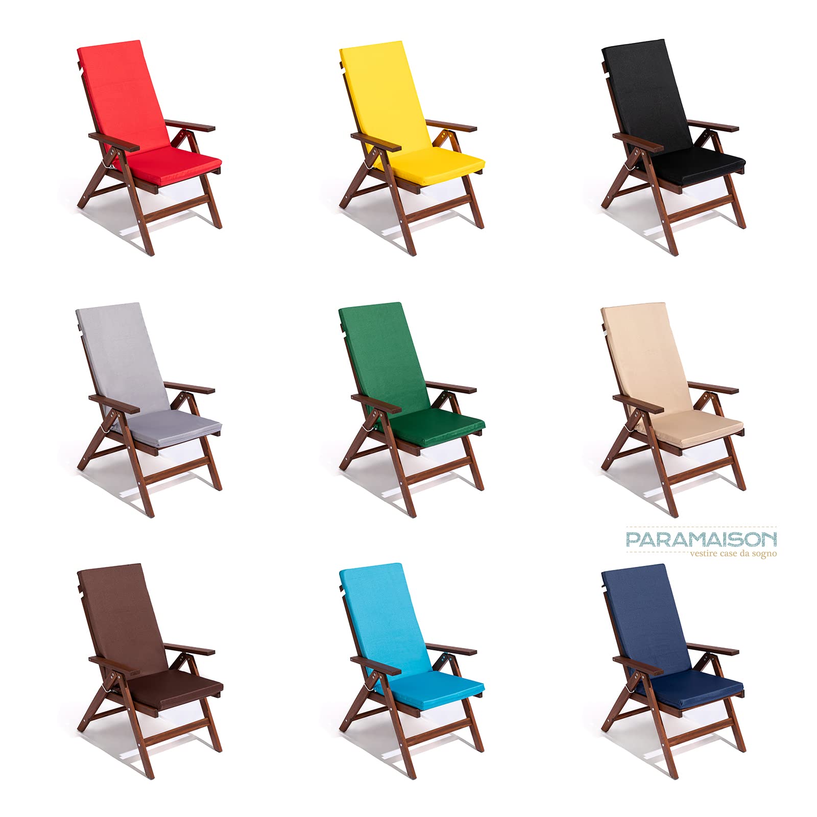 Cuscino Imbottito per Sdraio Cook, Sfoderabile, Antigraffio, con Laccetti, Interni od Esterni, Imbottitura 5 cm, Universale Copri Sdraio Giardino 45x120 cm VARI COLORI