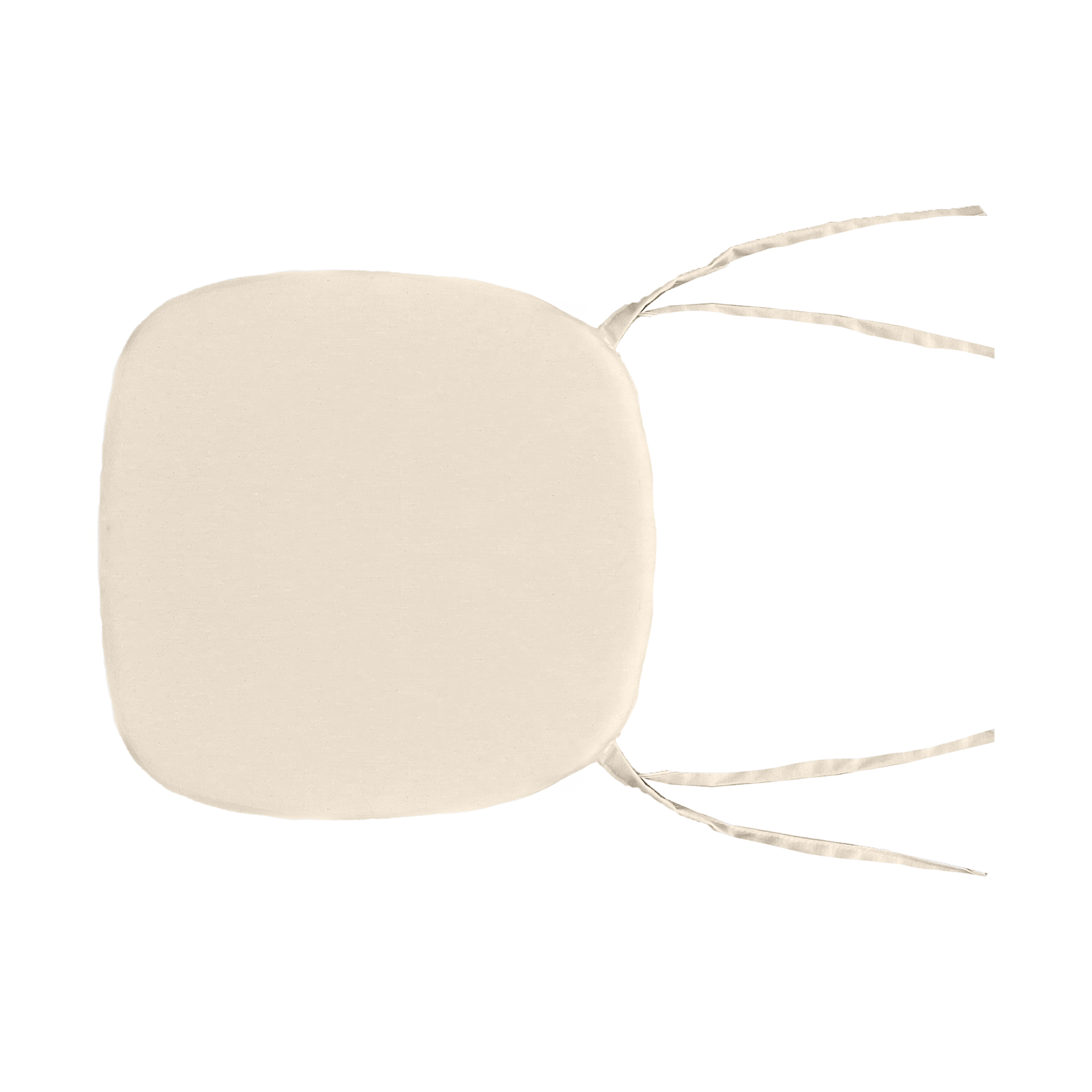 Cuscino Sagomato per Sedia Interni Esterni Set da 2 Pezzi Stondato con Laccetti 45x43 cm vari colori