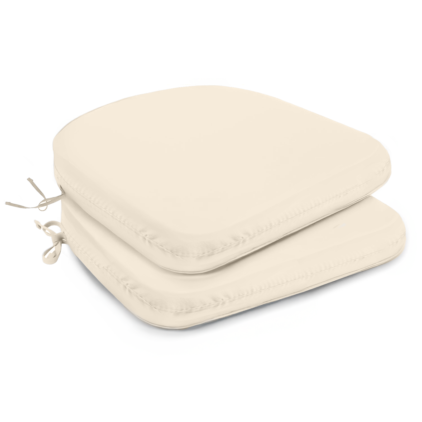 Cuscino Sagomato per Sedia Interni Esterni Set da 2 Pezzi Stondato con Laccetti 45x43 cm vari colori
