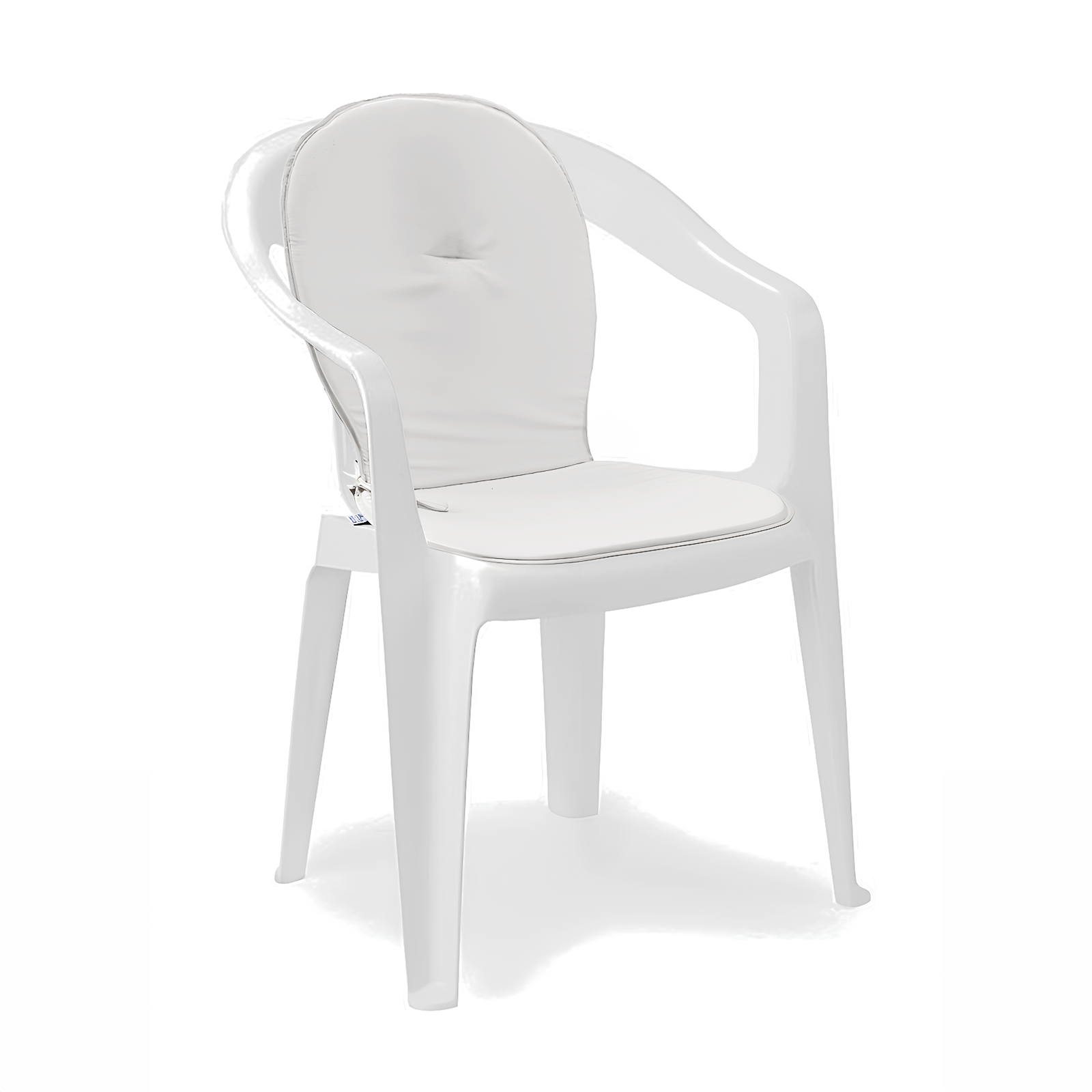 Cuscino Sagomato con Schienale Set da 2 Pezzi Stondato con Laccetti 38x38x42cm