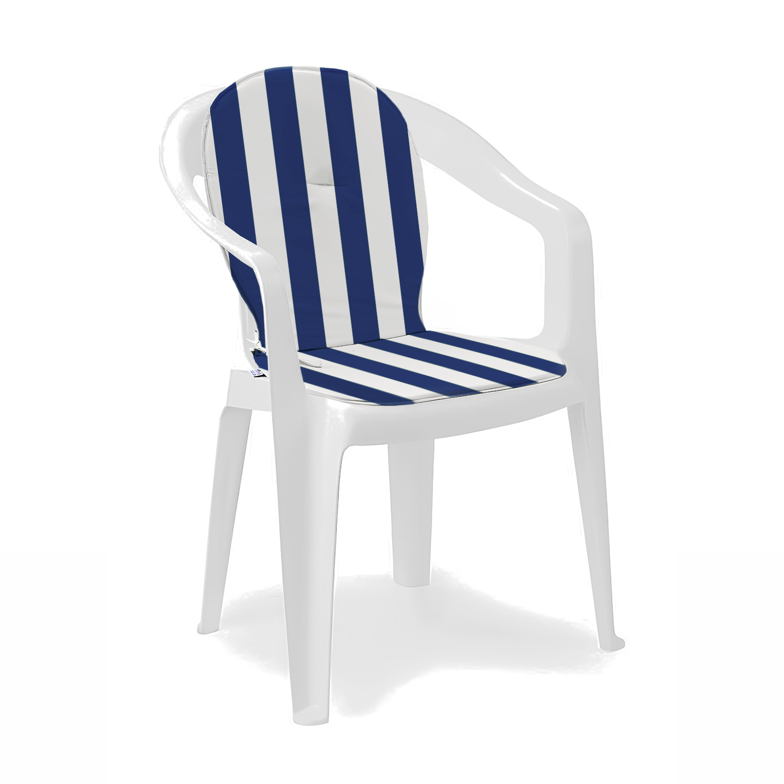 Cuscino Sagomato con Schienale Set da 2 Pezzi Stondato con Laccetti 38x38x42cm