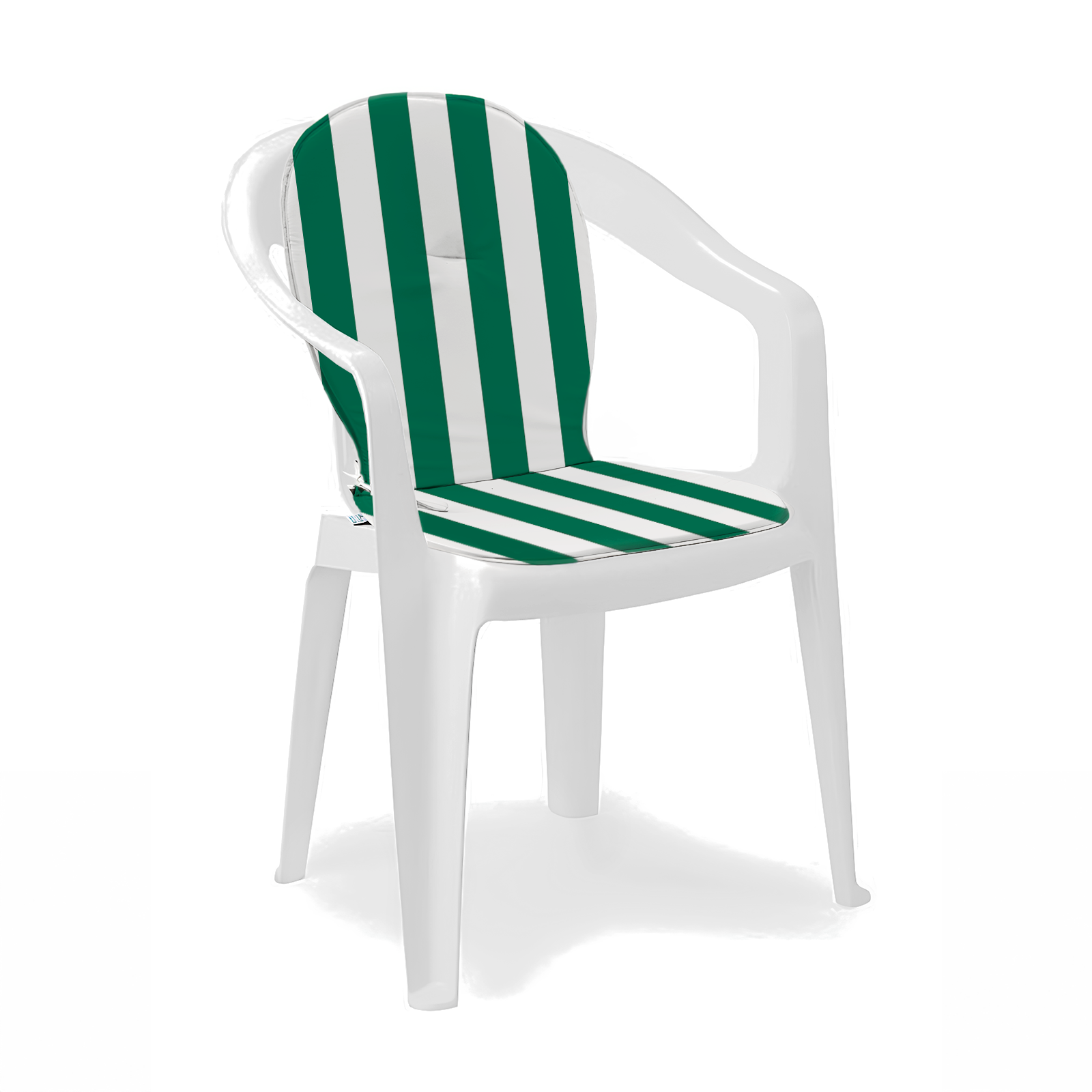Cuscino Sagomato con Schienale Set da 2 Pezzi Stondato con Laccetti 38x38x42cm