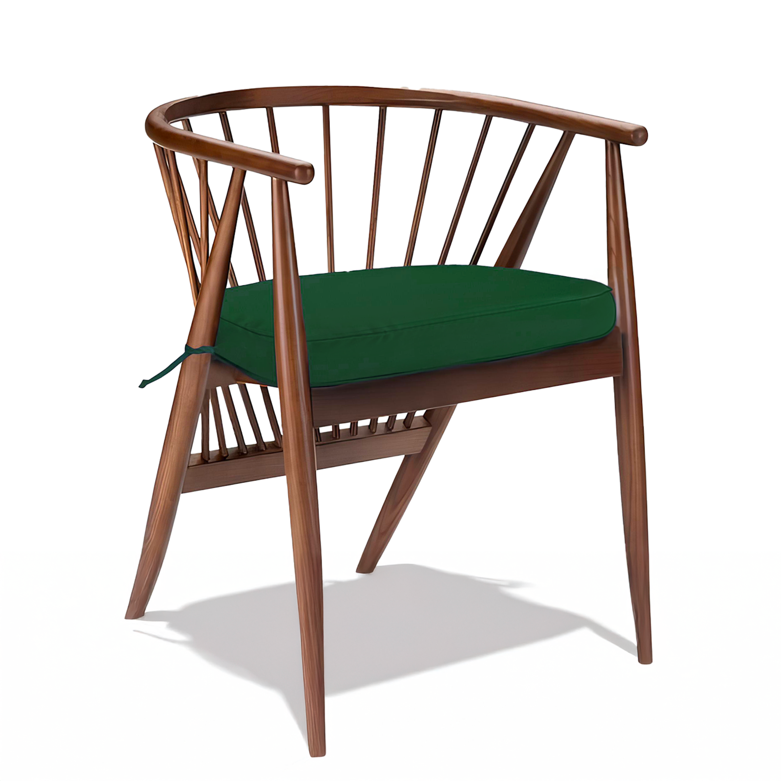 Cuscino Sagomato per Sedia Interni Esterni Set da 2 Pezzi Stondato con Laccetti 45x43 cm vari colori