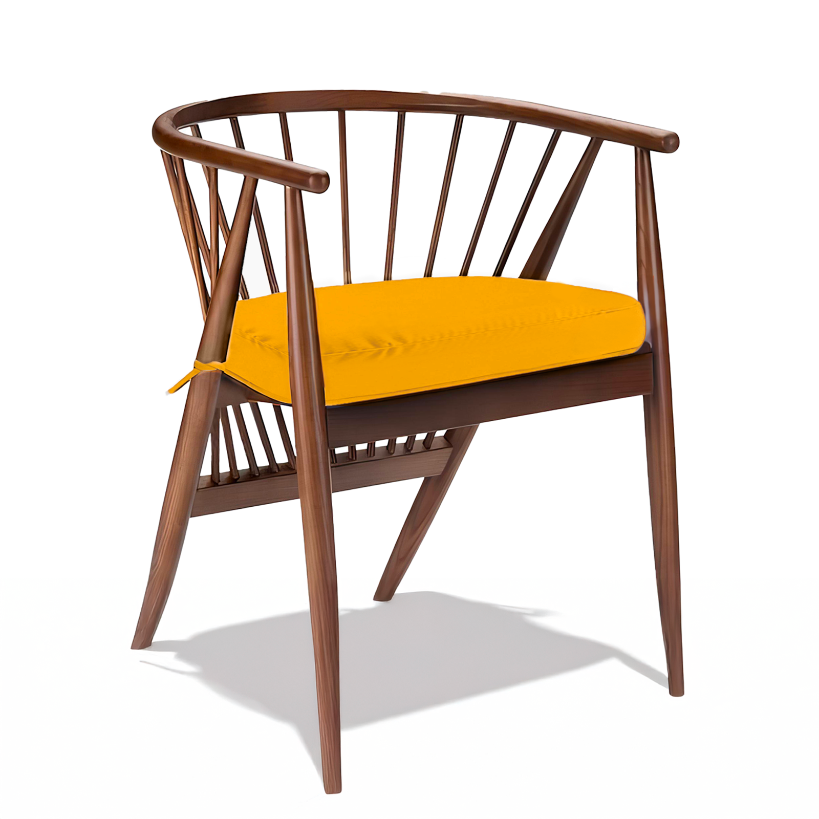 Cuscino Sagomato per Sedia Interni Esterni Set da 2 Pezzi Stondato con Laccetti 45x43 cm vari colori