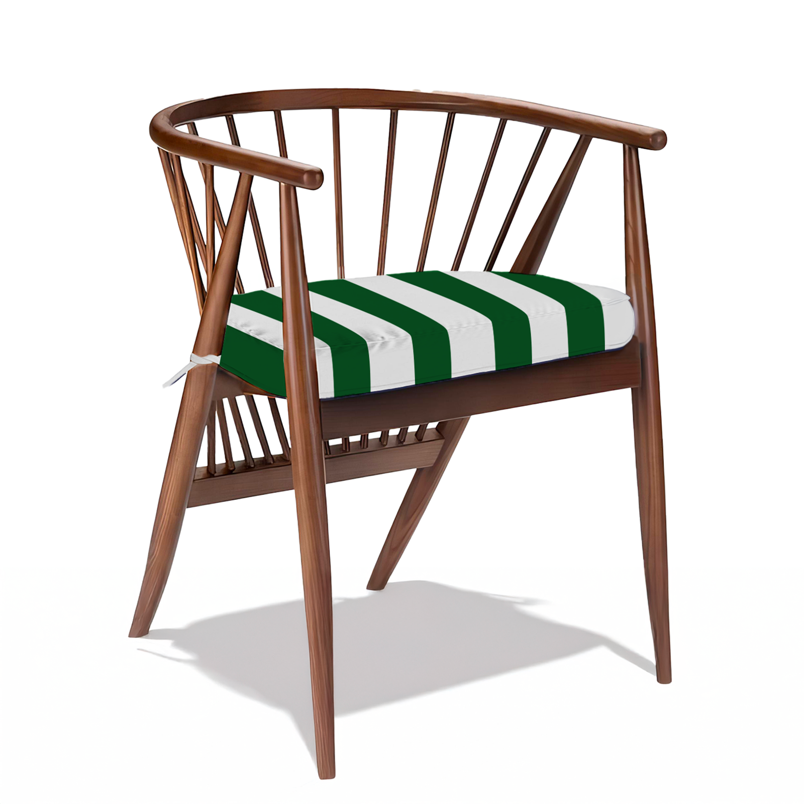 Cuscino Sagomato per Sedia Interni Esterni Set da 2 Pezzi Stondato con Laccetti 45x43 cm vari colori
