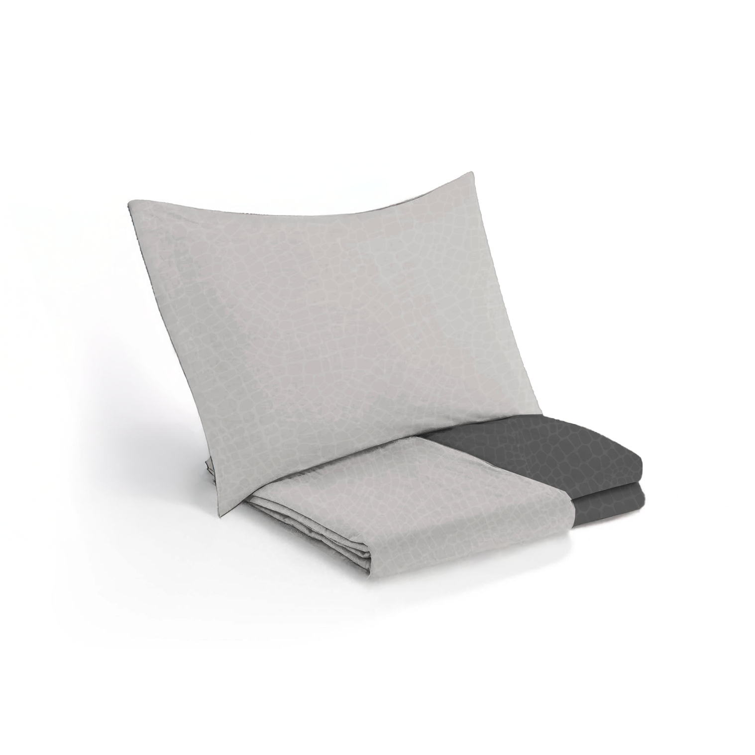Copripiumino Singolo 155x200 cm in Microfibra Bicolore vari colori per letto una piazza Cromo