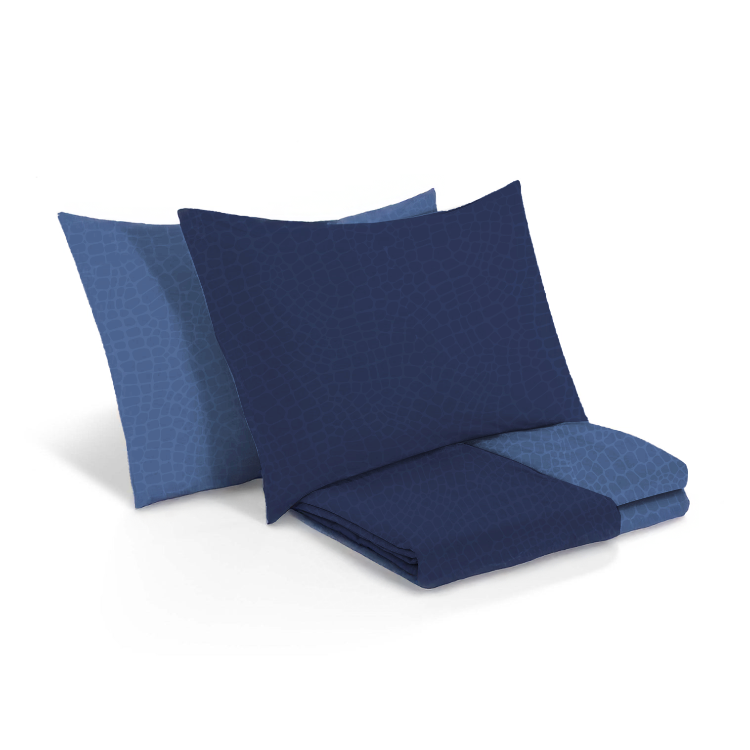 Copripiumino Singolo 155x200 cm in Microfibra Bicolore vari colori per letto una piazza Cromo