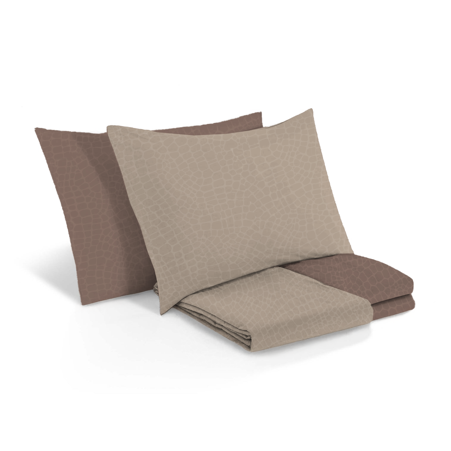 Copripiumino Singolo 155x200 cm in Microfibra Bicolore vari colori per letto una piazza Cromo
