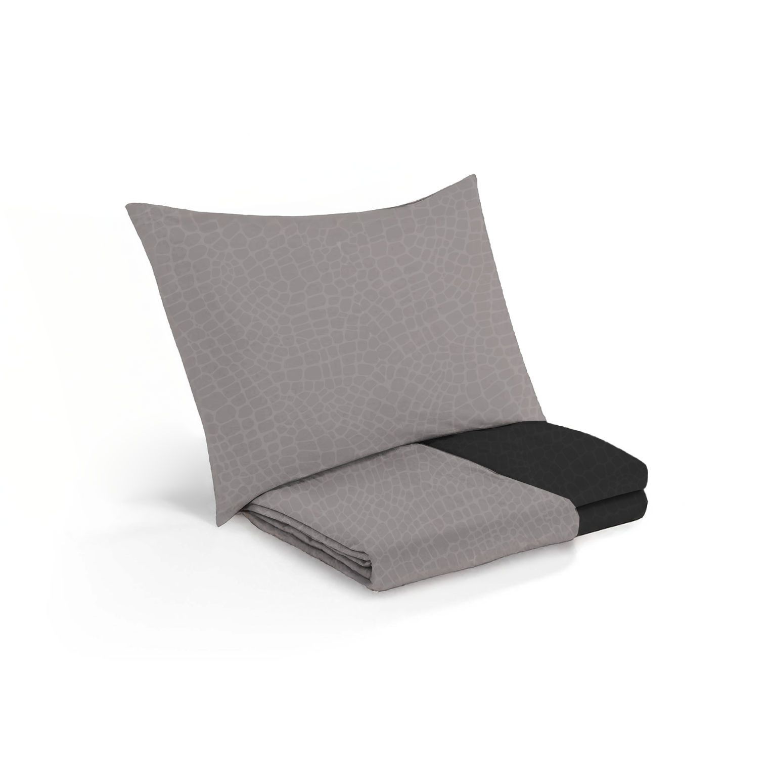Copripiumino Singolo 155x200 cm in Microfibra Bicolore vari colori per letto una piazza Cromo