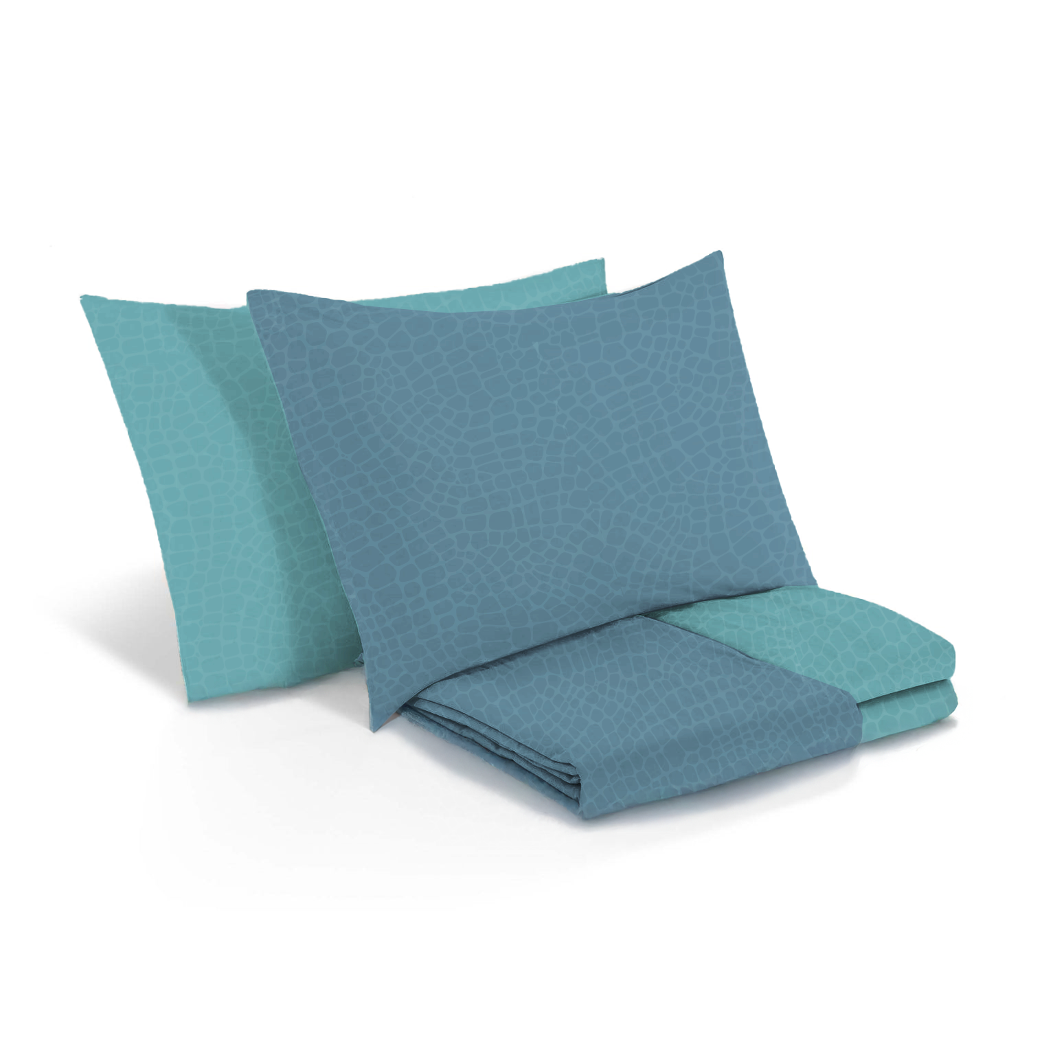 Copripiumino Singolo 155x200 cm in Microfibra Bicolore vari colori per letto una piazza Cromo