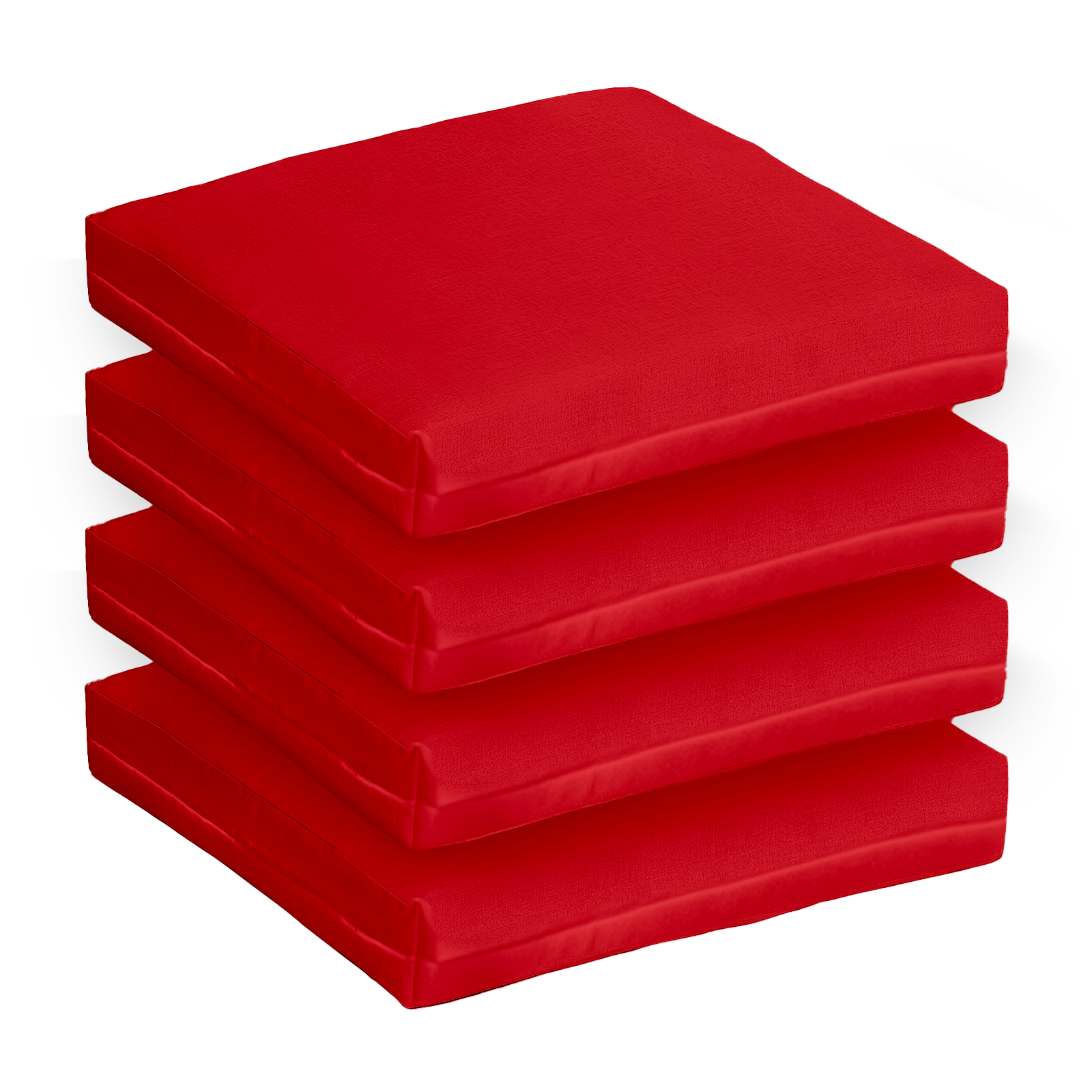 Set 4 Cuscini da Esterno per Salottino in Rattan 58×51 cm – Sfoderabili, Tessuto in Poliestere, Spessore 5 cm, Made in Italy