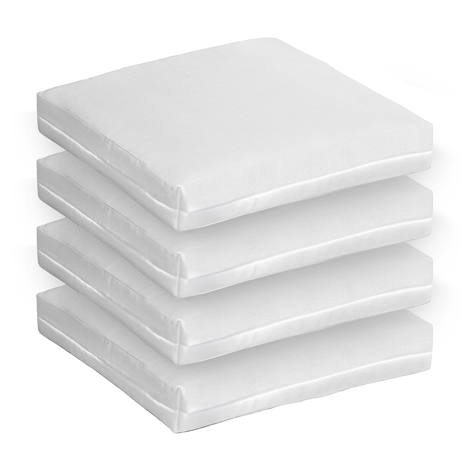 Set 4 Cuscini da Esterno per Salottino in Rattan 58×51 cm – Sfoderabili, Tessuto in Poliestere, Spessore 5 cm, Made in Italy