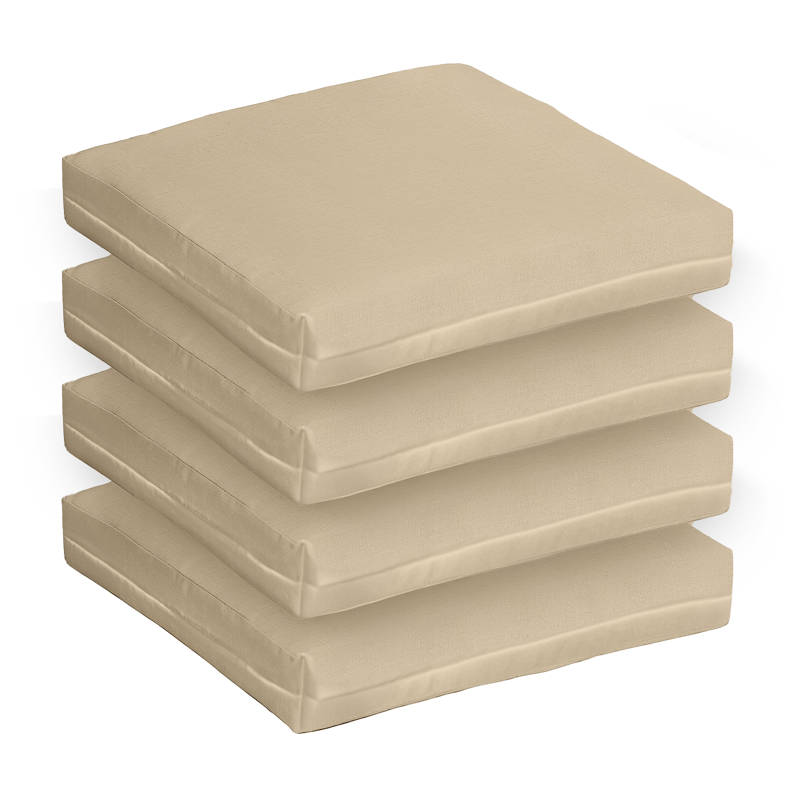 Set 4 Cuscini da Esterno per Salottino in Rattan 58×51 cm – Sfoderabili, Tessuto in Poliestere, Spessore 5 cm, Made in Italy