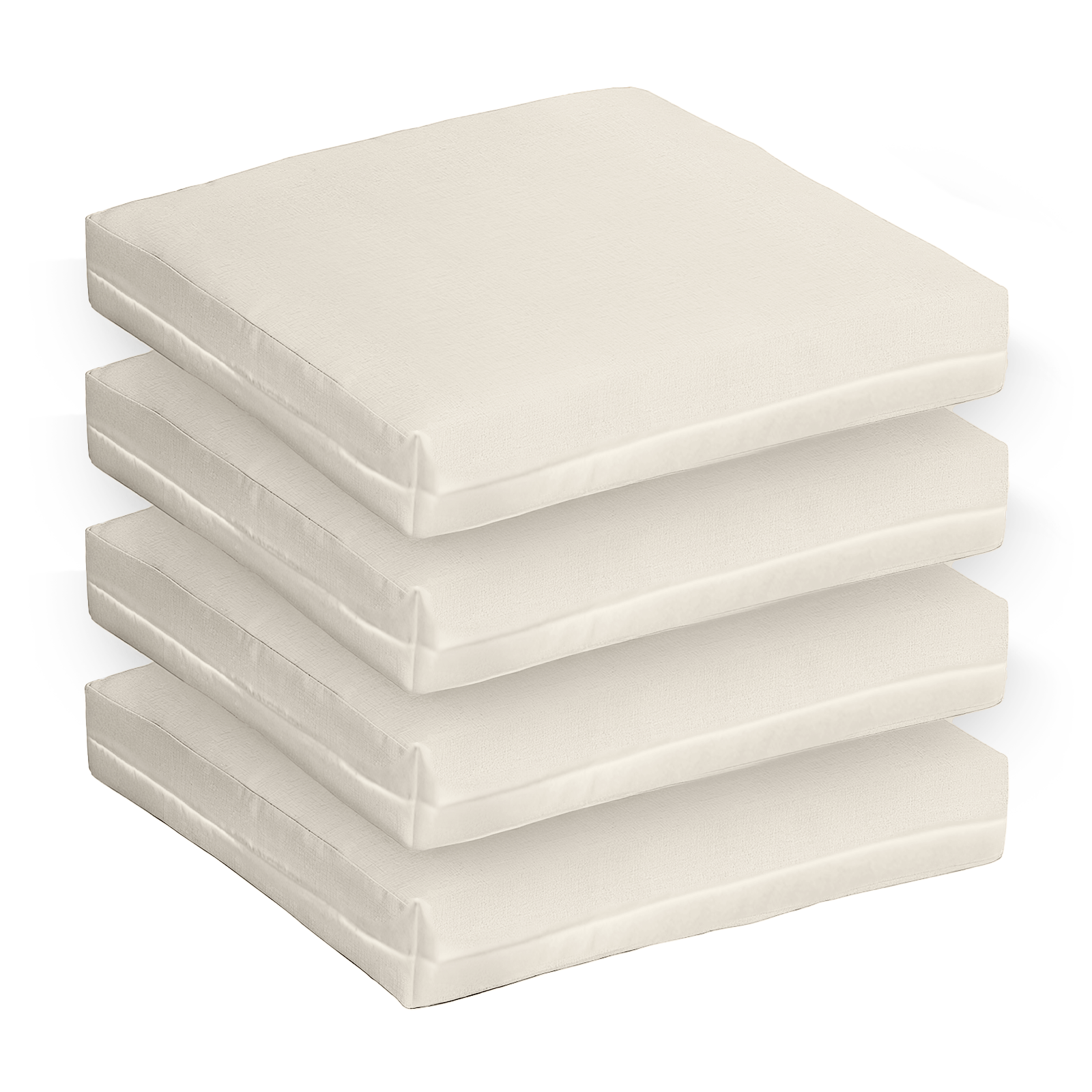 Set 4 Cuscini da Esterno per Salottino in Rattan 58×51 cm – Sfoderabili, Tessuto in Poliestere, Spessore 5 cm, Made in Italy