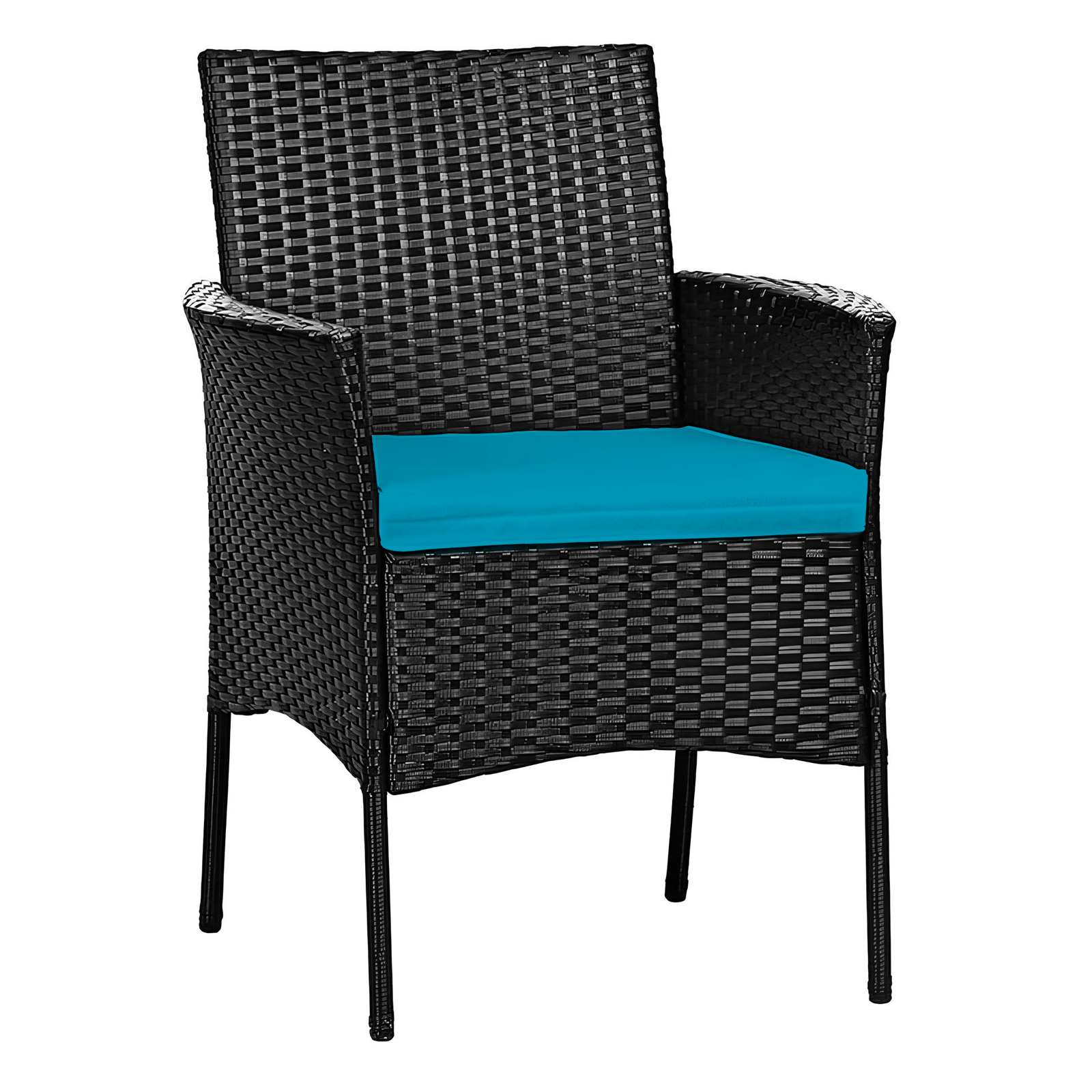 Set 4 Cuscini da Esterno per Salottino in Rattan 58×51 cm – Sfoderabili, Tessuto in Poliestere, Spessore 5 cm, Made in Italy