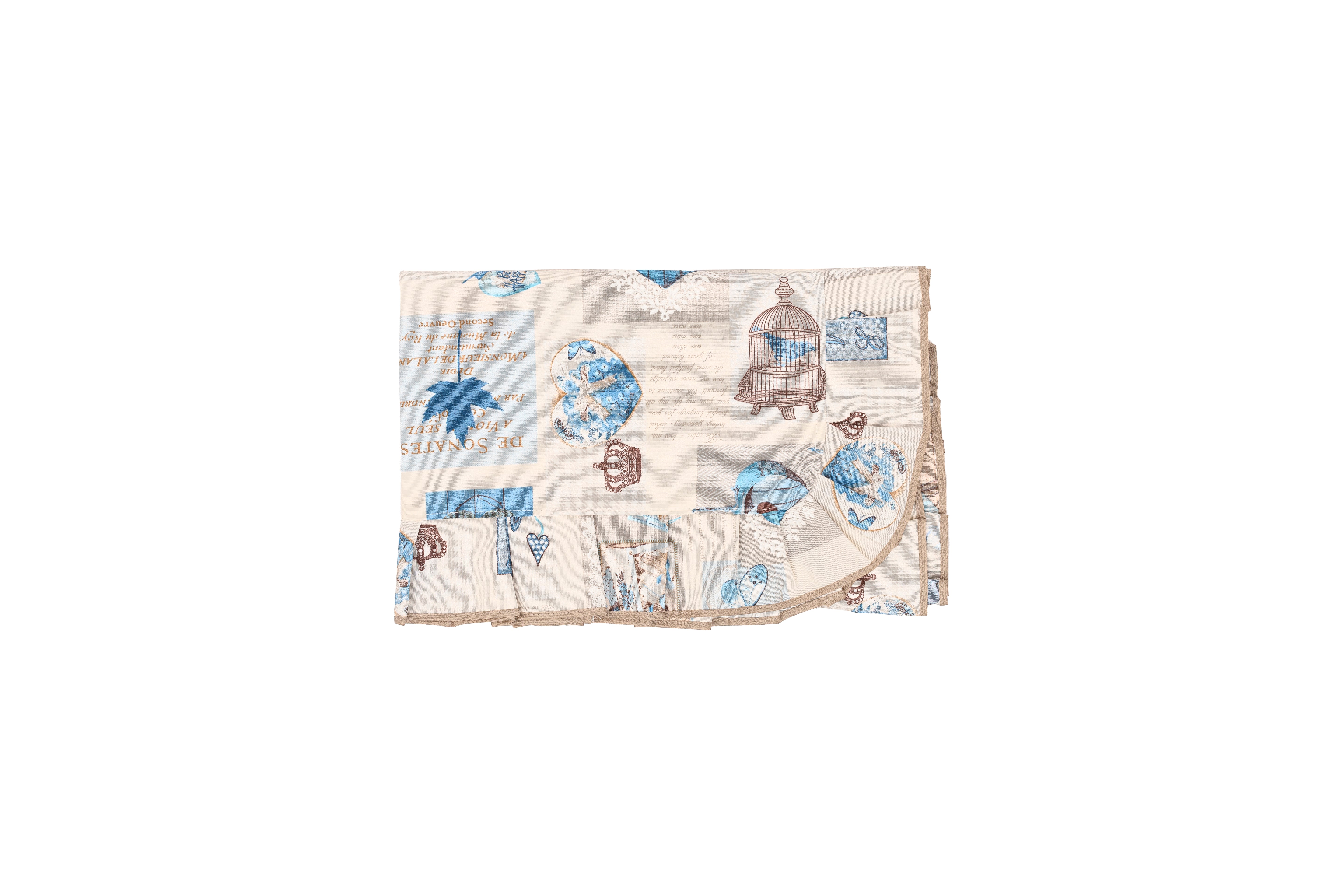 Centrotavola 90x90 cm in misto cotone Stile Country linea Chiave