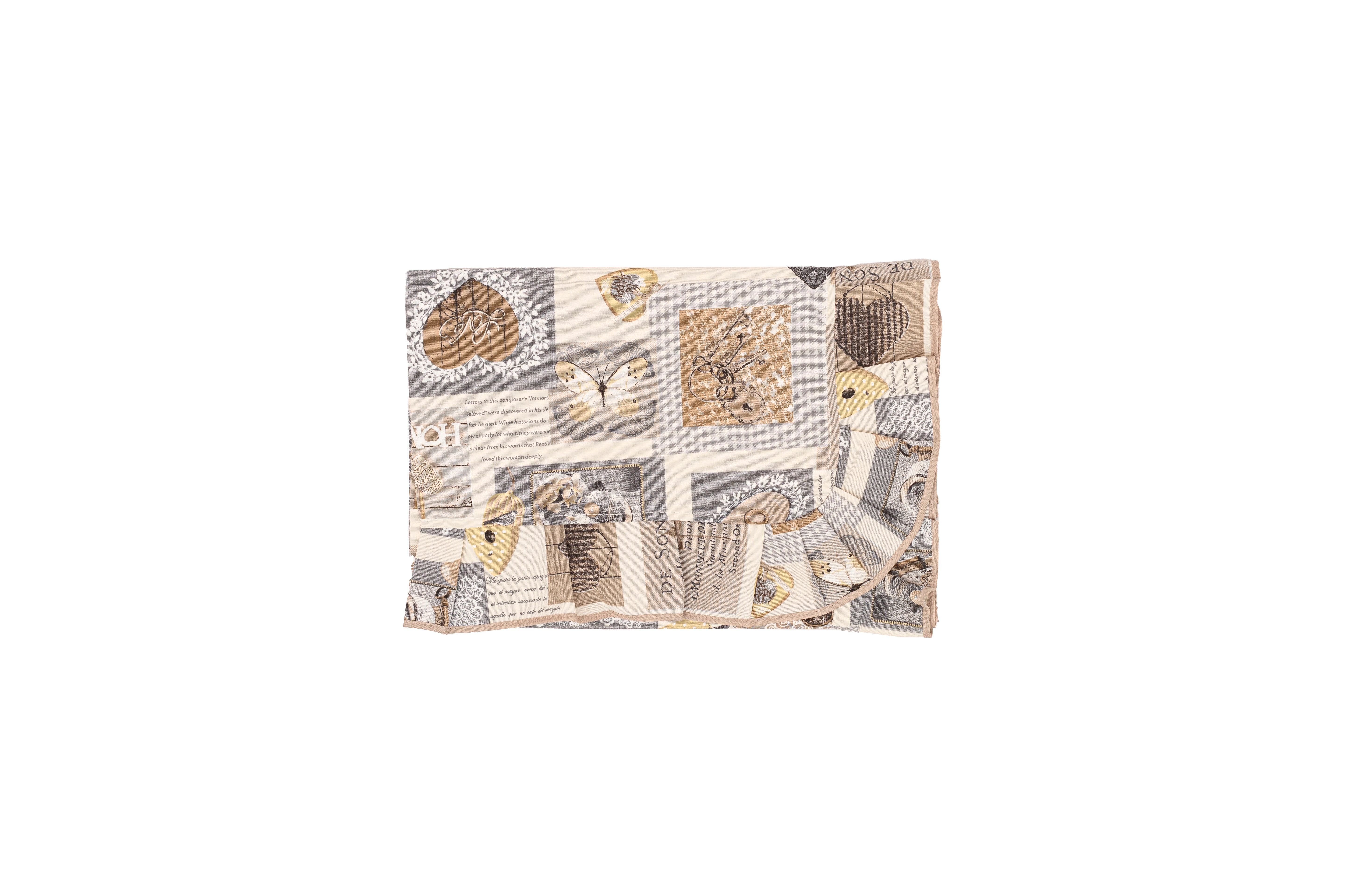 Centrotavola 90x90 cm in misto cotone Stile Country linea Chiave
