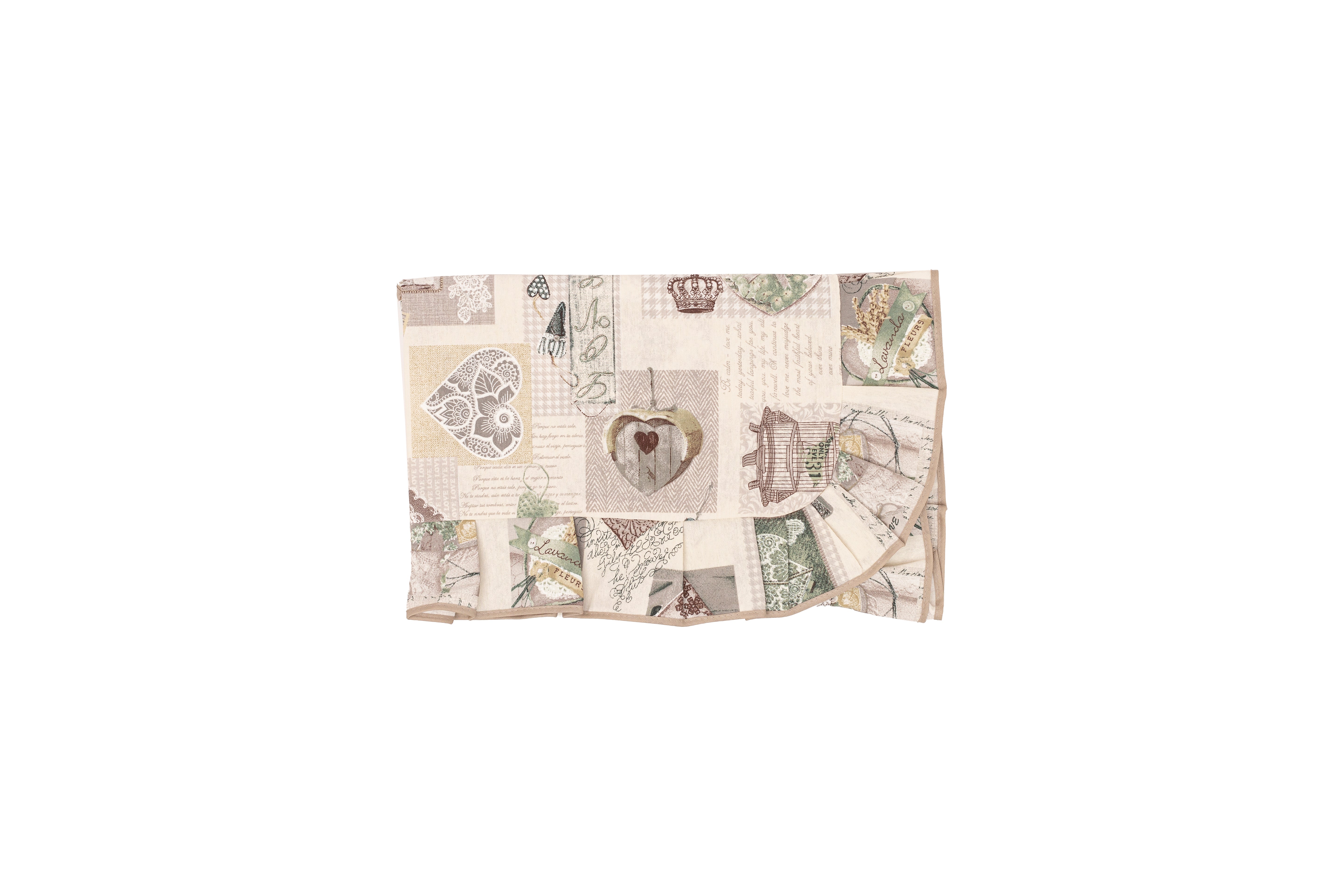 Centrotavola 90x90 cm in misto cotone Stile Country linea Chiave