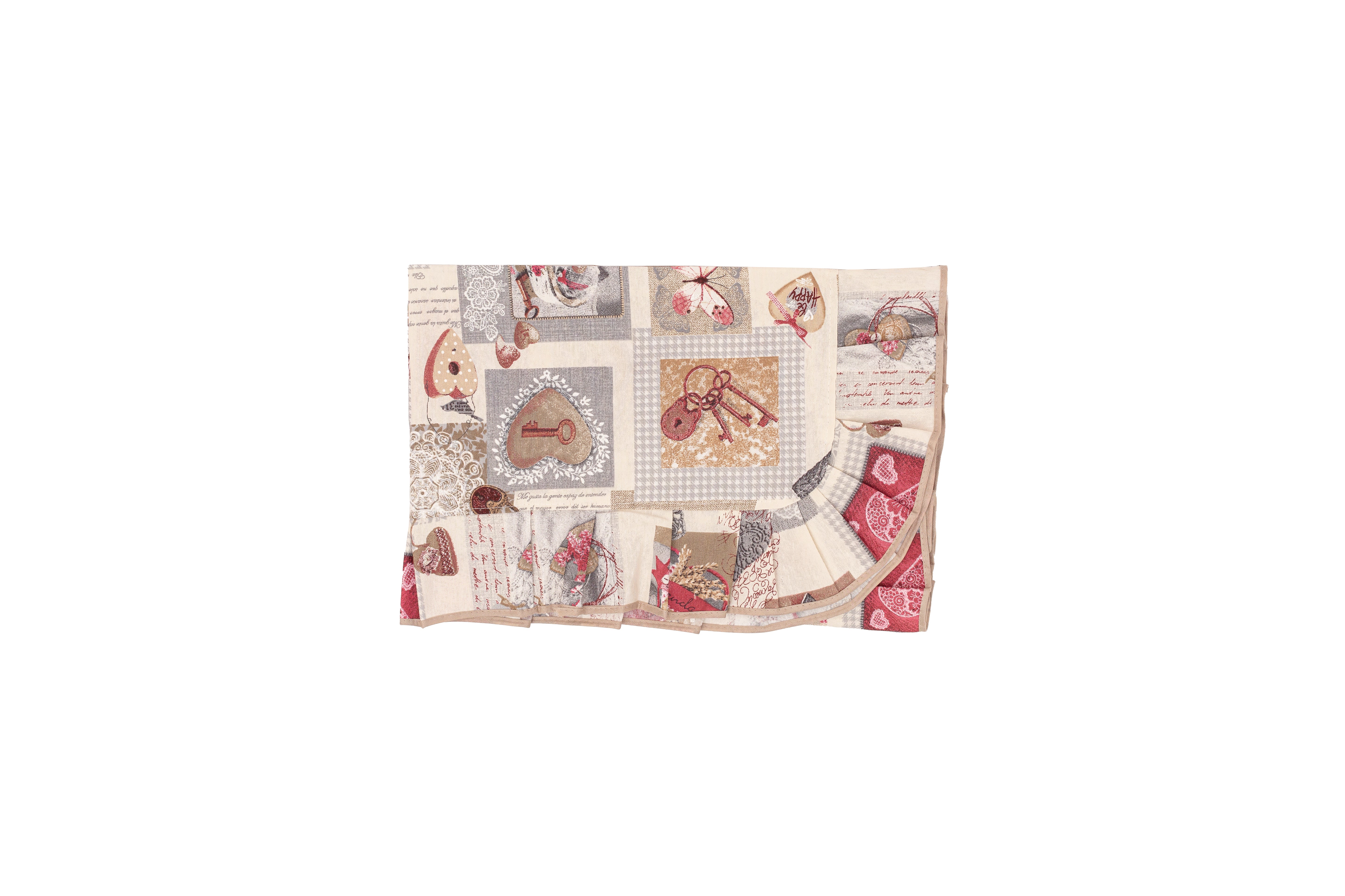 Centrotavola 90x90 cm in misto cotone Stile Country linea Chiave